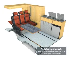 Möbelzeile TrioStyle für VW T6/5 langer Radstand Fertigteil ohne Technik