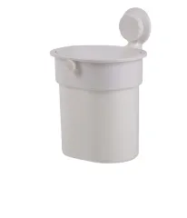 Mülleimer mit Saugnapf, weiß, bis 3kg, Push-Button