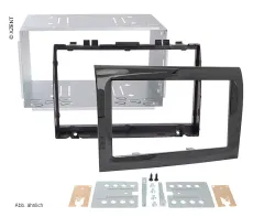 Navigation Einbauzubehör: Doppel DIN Blende für Kenwood Navi DNX450TR für Ducato
