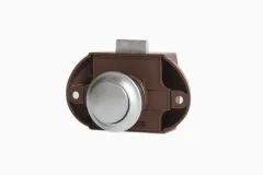 Push Lock Schloss - Chrom matt - Komplettset - 1 Stück