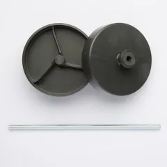 Räder mit Achse für Fäkalientank