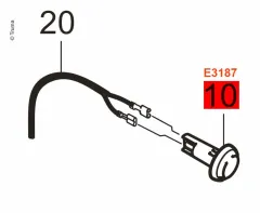 Raumtemperaturfühler rund