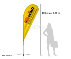 Reimo-Dropflag Komplettsystem, Höhe 280cm