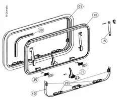 Schiebeband Ausstellfenster S7Z 900x600 silbergrau