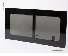 Schiebefenster für VW T4 vorne links - Bj. 1990-2004 - Echtglas