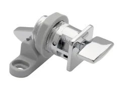 Schrankverriegelung, Chrom glänzend/ Grau, 58x44x25mm