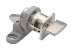 Schrankverriegelung, Edelstahleffekt/ Grau, 58x44x25mm