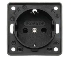 Schuko Steckdose schwarz