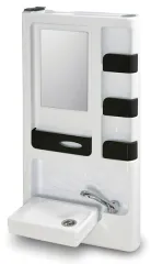 Schwenkbarer Bad-Hängeschrank mit Klappwaschbecken