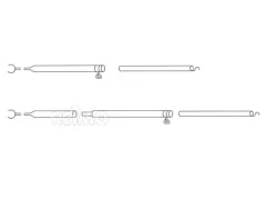 Spannstange/Dachauflagenstange Stahl 120-205cm, 2-teilig