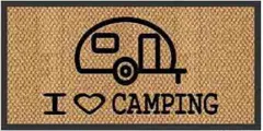 Spider Kokosmatte 40x60cm - mit Druck 'I love Camping' Caravan