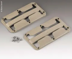 Stielglashalter 2er Set, beigegrau, für 2-3 Gläser bis Ø78mm