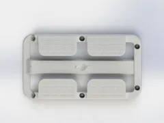 Stielglashalter 2er Set, lichtgrau, für 2-3 Gläser bis Ø78mm