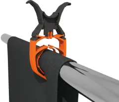 Sturmsichere, arretierbare Klammer