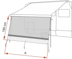 Sun Blocker Frontteil Sun View XL 550 für FIAMMA F45, C-St Breite 550 cm