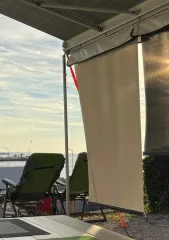 SunBreak grauweiß - Blend- & Sichtschutz für Markisen