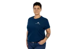 T-Shirt HOLIDAY TRAVEL, Unisex Größe XS, dunkelblau, Organic Cotton