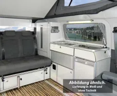TrioStyle Möbelzeile als Fertigteil silber für Ford Transit Custom, KR