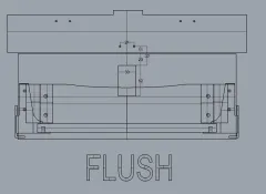Türschloss 36x59mm satine chrom Türstärke 12-18mm