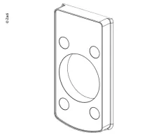 Türschloss-Distanzplatte für Wandstärke 13mm für Art.-Nr. 52601 / 52602