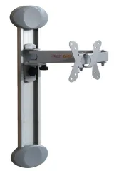 TV-Halter Wandhalter silber, m. Höhenverstellung