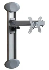 TV-Halter Wandhalter silber, m. Höhenverstellung