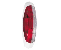 Umrißleuchte rot/weiß, links weiße Grundplatte, 122,2x39,2x28,6mm