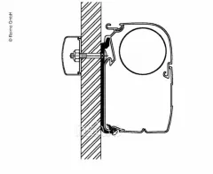 Universal Omnistor Flachadapter Länge: 5 Meter für Markisen der Serie 5