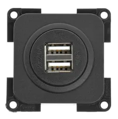 USB-Doppelladesteckdose, schiefergrau, lose