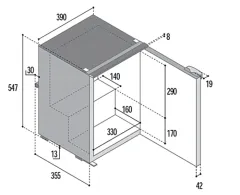 Vitrifrigo Kompressorkühlschrank C39i schwarz