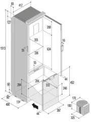 Vitrifrigo Kompressorkühlschrank, SLIM 150 schwarz