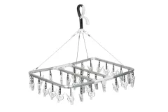 Wäschetrockner Polli 32 Klammern, Alu-Rahmen, weiß,46x35 cm