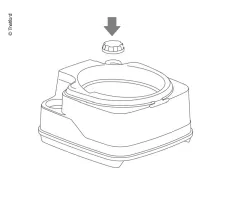 Waterfill Cap PP Qube gra