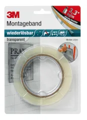 Wiederlösbares, starkes Klebeband für innen / außen aus reinem Acrylatklebstoff