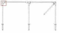 Windschutzgestänge Endwinkel, Stahl
