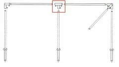 Windschutzgestänge T-Stück, Stahl