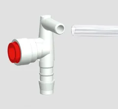 Winkelanschluss rot für Wasserschlauch 10mm