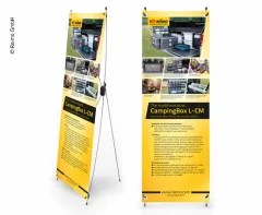 X-Banner - Motiv: Reimo Campingbox L-CM, Englisch, Größe: 60x180cm