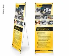 X-Banner - Motiv: Reimo Campingbox L, Spanisch, Größe: 60x180cm