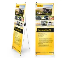 X-Banner - Motiv: Reimo Campingbox M, Französisch, Größe: 60x180cm