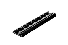 Zurrschiene flach 2000x44x11,3mm mit 8mm Keder, schwarz